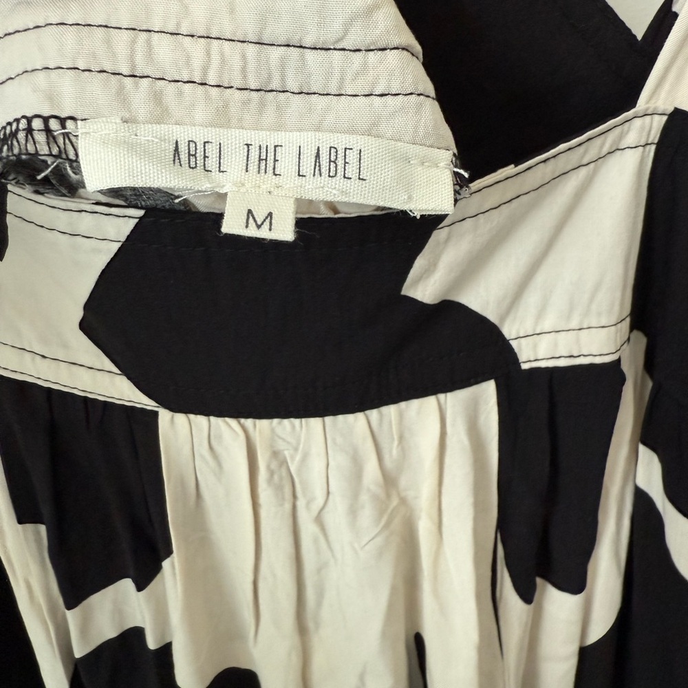 Anthropologie Abel The Label Black and White Patterned Dress - Picture 5 of 10
